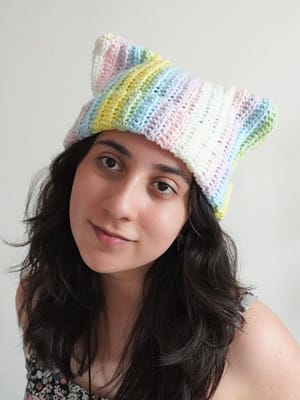 Gorrito Beanie con Orejas Crochet