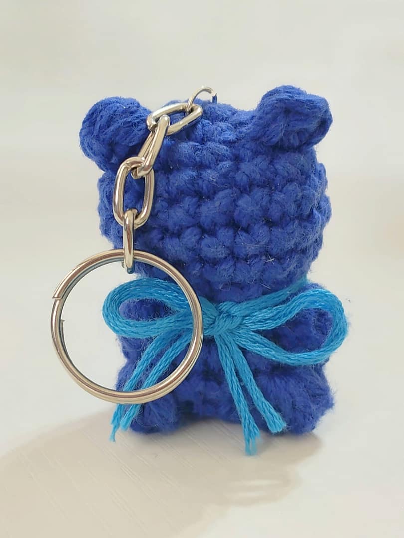Osito Llavero Amigurumi con Moño
